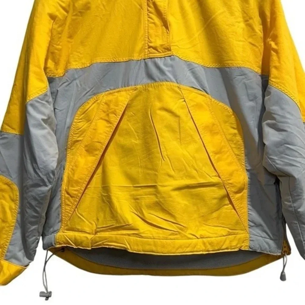 Old Navy Yellow Gray Anorak Pullover Jacket Hooded‎ Windbreaker Holiday 99 XS